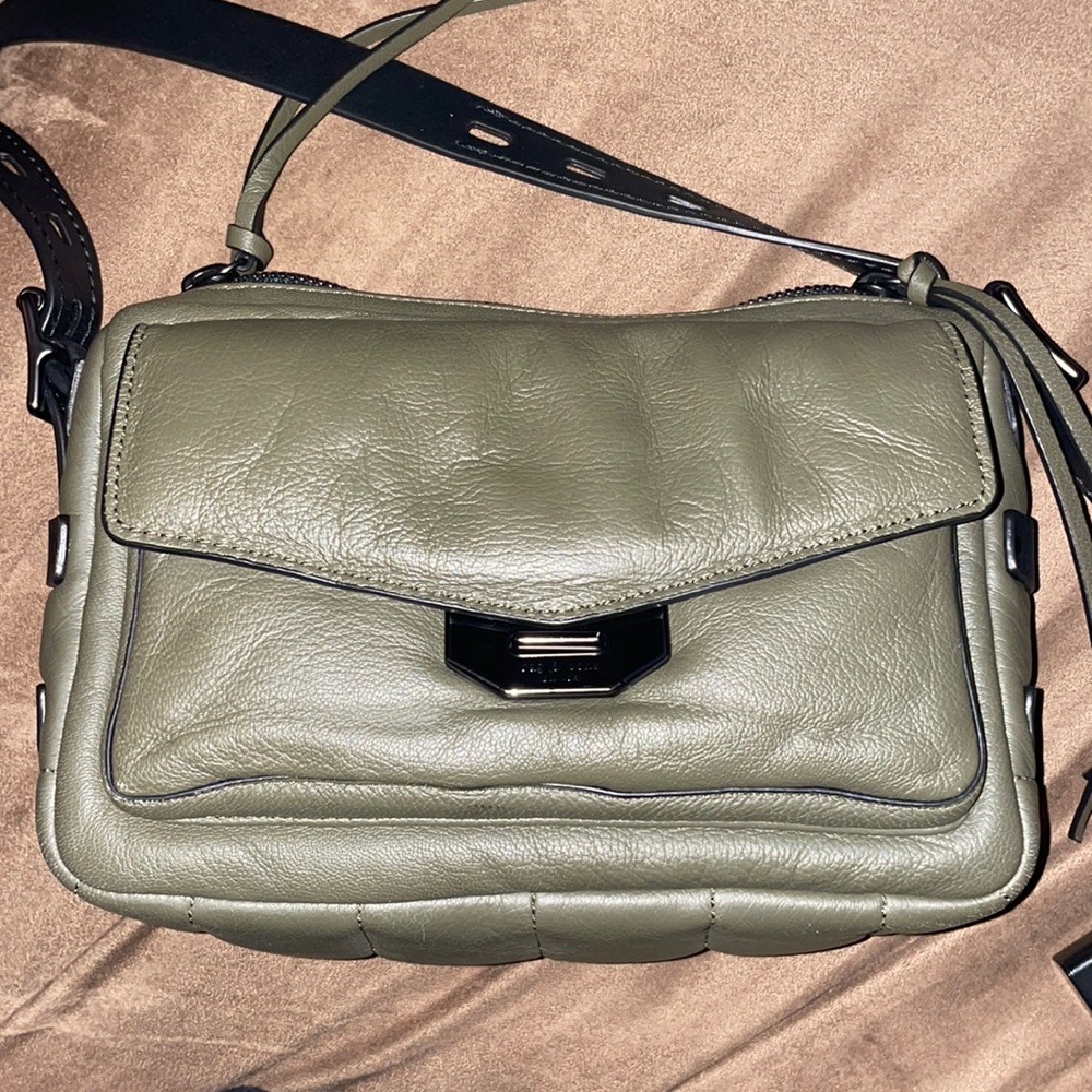 Rag and Bone Olive Small Field Messenger Puffer
